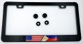 Usa Philippines Flag Metal Black Aluminium Car License Plate Frame Holder