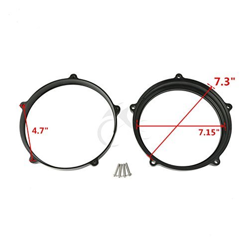 7 In Headlight Bezel Trim Ring For Bmw R Nine T Abs And Scrambler 2014 2017 Black Aluminum