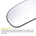 Car Rearview Left Driver Side Mirror Glass Replacement W Backing Plate Aspherical Heated White For Mercedes C-class W203 Cl203