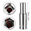 Uxcell 1 2 Inch Drive 11mm 6-point Deep Socket Metric Cr-v Polishing