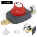 Qwork Side Post Battery Disconnect Switch 12-48v 275a Power Cut Off For Boats Cars Rvs On Off