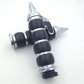 Hongk- Chromed Spike 1 Rubber Hand Grip With Contoured Throttle Boss Compatible Road Star Silverado Mmltd V 1100 Classic 650
