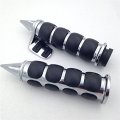 Hongk- Chromed Spike 1 Rubber Hand Grip With Contoured Throttle Boss Compatible Road Star Silverado Mmltd V 1100 Classic 650