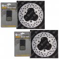 Niche Front Brake Rotor Pad Semi Metallic Kit For Kawasaki Prairie 300 400 43082-0043 43082-0084 41080-1216
