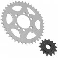 Caltric Front And Rear Sprockets Kit Compatible With Suzuki Lt-z400 Quadsport Z400 2x4 2003-2008