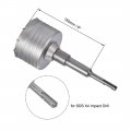 Uxcell Wall Hole Drill Bit 90mm Concrete Cement Stone Saw Cutter 150mming Depth Round Shank With Connecting Rod For Sds X4