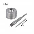 Uxcell Wall Hole Drill Bit 90mm Concrete Cement Stone Saw Cutter 150mming Depth Round Shank With Connecting Rod For Sds X4