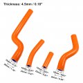 X Autohaux 4 Pcs Orange Silicone Radiator Coolant Hose Pipe Tubing For Yamaha Yz250 Yz 250 2002-2013