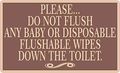 5in X 3in Do Not Flush Wipes Sticker Vinyl Restroom Sign Toilet Stickers By Stickertalk 