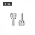 Uxcell Knurled Thumb Screws M3x10mm Brass Shoulder Bolts Grip Knobs Fasteners Nickel Plated 4pcs