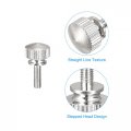 Uxcell Knurled Thumb Screws M3x10mm Brass Shoulder Bolts Grip Knobs Fasteners Nickel Plated 4pcs