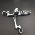 Xkh Group Motorcycle Chrome Peg Mounting Kit Lightning Style Foot For Bike With 1 Inch 25mm Front Engine Guard Frame Tube Iron