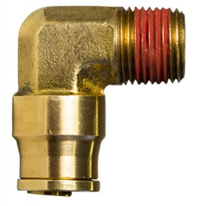 Tectran Pl131525a Push Lock Fitting Male Elbow Brass D O T For Nylon Tubing 5 32 Tube Size 1 8 Pipe Thread Pack Of 10