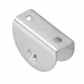 Uxcell Glass Shelf Brackets Stainless Steel Clamp Clip Holder Half Round For 8-12mm Thickness 4pcs