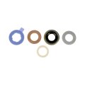 Engine Oil Drain Plug Gaskets 5 Piece Set Nylon Copper Rubber And Aluminum 0 45 In 056 Inside Diameter Black Silver Blue 