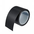 Door Edge Guard Sticker For Car Sill Carbon Fiber Pattern Black 7cm X 10meter 