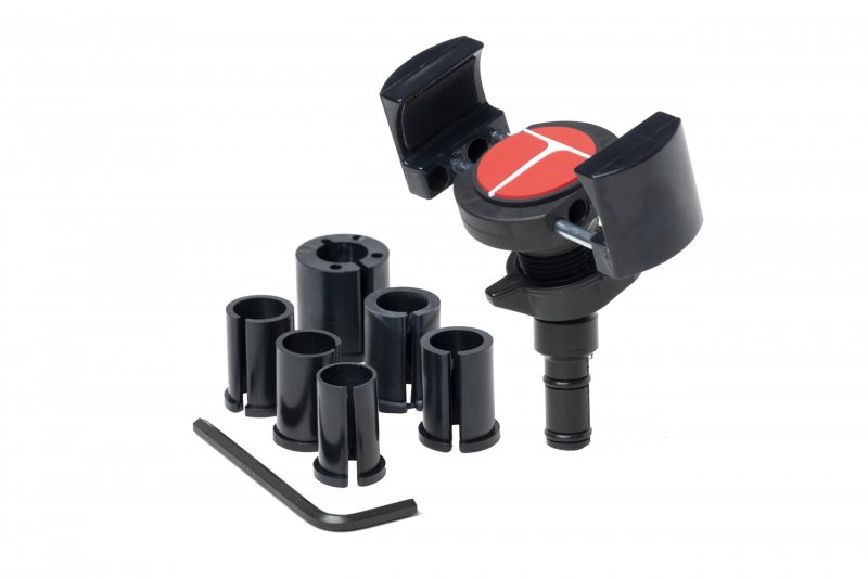 Universal Motorcycle Phone Mount Kit Fork Stem Gps Smartphone Holder Fits 13 To 24 Mm Secure Cellphone Black Abs Plastic