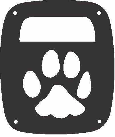 Jeeptails Dog Paw Tail Lamp Light Covers For Jeep Tj Model Wrangler Black Set Of 2