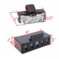 Anzios Set 4x White Amber 2-led Grille Strobe Light With Clips 10 Flashing Modes Control Box For Warning Emergency Car Truck