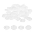 160pcs Screw Cap Covers 17mm Waterproof Plastic Decorative Caps For Phillips Cam Lock Nuts Self-tapping Screws White 