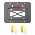 Hooke Road Wrangler Spare Tire Delete License Plate Relocation Kit W Plate Illuminate Light Third Brake For 1997-2006 Jeep Tj