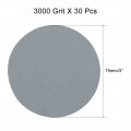 Uxcell 30pcs 3 Inch Hook And Loop Sanding Disc 3000 Grits Flocking Sandpaper For Random Orbit Sander