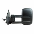 Fit System Driver Side Towing Mirror For Silverado Sierra 2500 3500 Textured Black Extendable Dual Lens 1st Design No Signal 