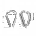 Uxcell Wire Rope Cable Clip Kit For M6 Included Clamp 10pcs And Thimble Rigging 304 Stainless Steel U Bolt Saddle Fastener