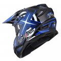 1storm Adult Motocross Helmet Bmx Mx Atv Dirt Bike Racing Style Glossy Blue Goggles Skeleton Glove Bundle