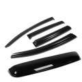 Auto Dynasty For Chevy Impala W-body 9th Gen 4pcs Window Deflector Rain Guard 38 Inches Sun Roof Visor Dark Smoke 
