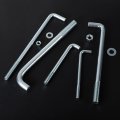 25 Pack L Shape Foundation Bolts 3 8-16 X 12 In Galvanized Carbon Steel Anchor With Nuts And Washers For Concrete Pad Pouring 