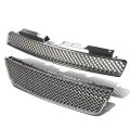 Chevy Impala Abs Plastic Mesh Style Front Upper Lower Grille Chrome 9th Gen Gm W-body 