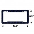 Stars Shine Space Galaxies Pattern License Plate Tag Frame