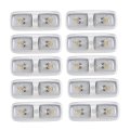 Rv 12v Led Double Dome Lighting Fixture 4200k Lights Interior 10 Pack