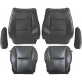 Seat Covers For Gx470 2003 2009 6 Piece Front Driver And Passenger Bottom Top Armrest Perforated Dark Gray Microfiber Leather 