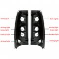 Ecotric Tail Lights Compatible With 1999-2006 Chevy Silverado 99-03 Gmc Sierra Pair Taillight Brake Signal Lamp Clear Lens