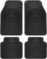 Oxgord Set Eagle All-weather Rubber Floor-mats Waterproof Protector For Spills Dog Pets Car Suv Minivan Truck 4-piece Black 