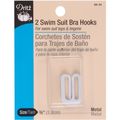 Dritz Swim Suit Bra Hooks 3 4 1 9cm White 2 Pk 