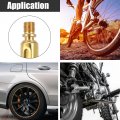 X Autohaux 2pcs Copper Nylon 10cm 4 Tire Valve Connect Pipe Air Chuck Inflator Compressor Pump Extension Hose For Car Motorbike