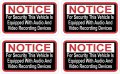 Stickertalk Vehicle Equipped With Recording Devices Vinyl Stickers 1 Sheet Of 4 2 5 Inches By Each 