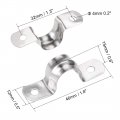 Uxcell U Shaped Conduit Clamp Saddle Strap Tube Pipe Clip Stainless Steel M14 10pcs