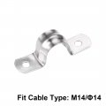 Uxcell U Shaped Conduit Clamp Saddle Strap Tube Pipe Clip Stainless Steel M14 10pcs
