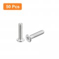 Uxcell M5-0 8 X 22mm 50pcs Flat Round Head Screws 304 Stainless Steel Phillips Drive Machine Hardware Fastener For Furniture