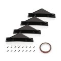 Rear Bumper Lip Splitter Diffuser 4pcs For Chevy Camaro All Models Shark Fin Spoiler Trim Covers Decoration Set Wing Protector 