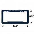 Marine Veteran Usmc White On Blue Officially Licensed License Plate Tag Frame