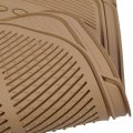 Original Proliner 3 Piece Heavy Duty Rubber Floor Mats For Car Suv Van Truck Beige All Weather Universal Fit Trimmable Front 