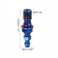 Uxcell Titanium Alloy M10x1 25 Motorcycle Brake Master Cylinder Screw M10 Thread Single Nipples Fittings Adapter Burnt Blue