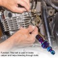 Uxcell Titanium Alloy M10x1 25 Motorcycle Brake Master Cylinder Screw M10 Thread Single Nipples Fittings Adapter Burnt Blue