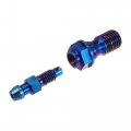 Uxcell Titanium Alloy M10x1 25 Motorcycle Brake Master Cylinder Screw M10 Thread Single Nipples Fittings Adapter Burnt Blue