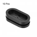Uxcell Rubber Grommet Oval Double-sided Mount Size 27 X 13 Mm For Wire Protection 10pcs